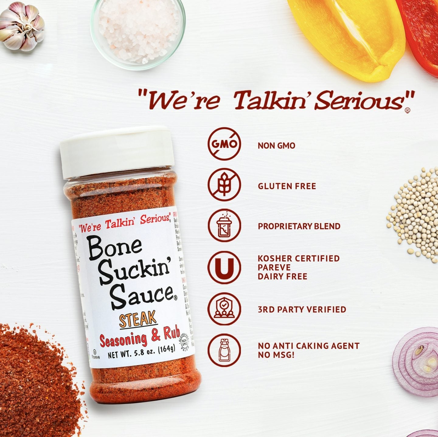 Bone Suckin’® Steak Seasoning & Rub 5.8 oz.