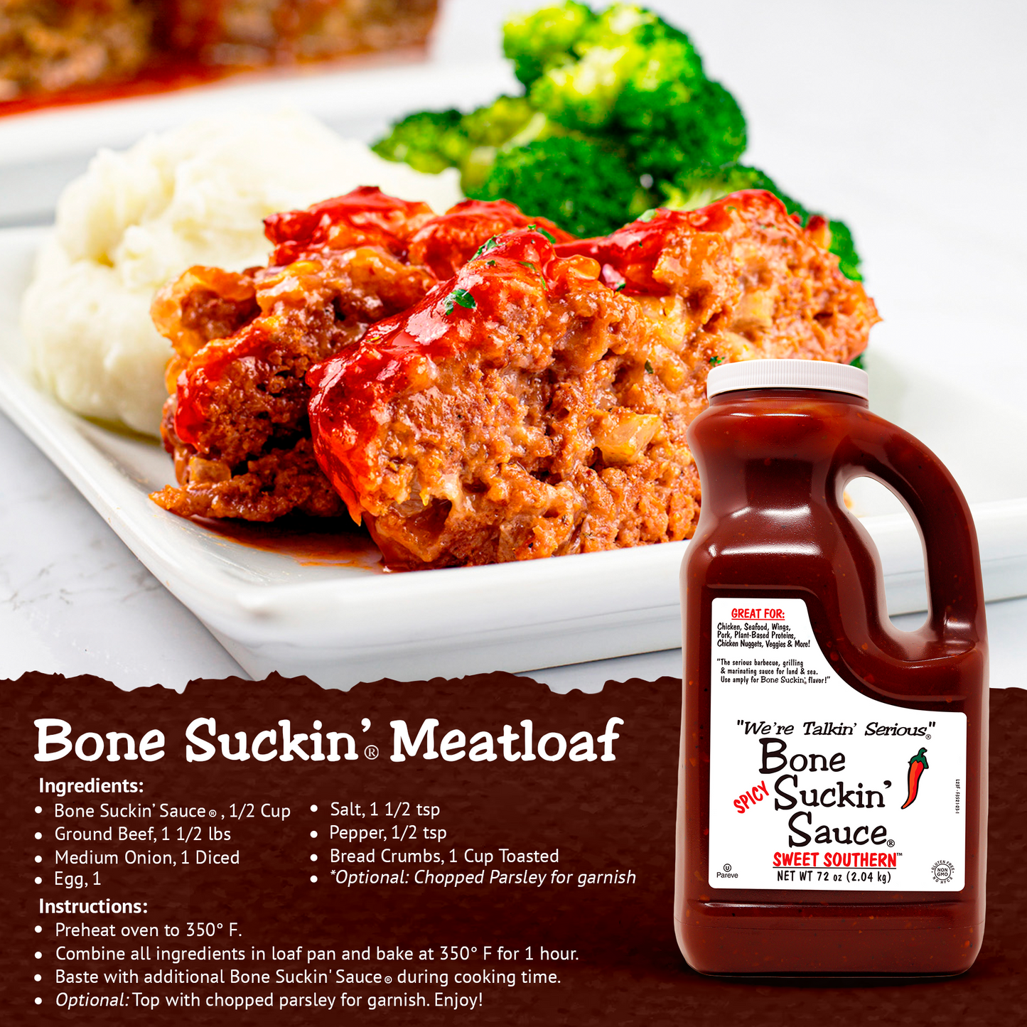 Bone Suckin' Sauce®, Spicy Sweet Southern® 72 oz.