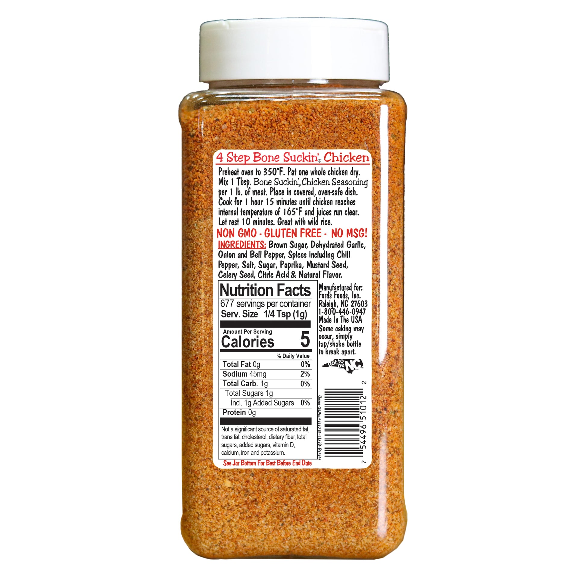 GARLIC &amp; SAGE COME TO THE FOREFRONT: of our Bone Suckin' Chicken Seasoning and compliment the hints of the celery and citric flavors. While it's the perfect mouth watering flavor on chicken, turkey, and other poultry it's versatile enough to be used on just about anything.