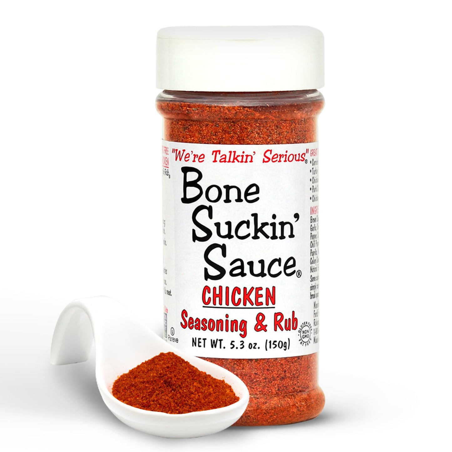 Bone Suckin' Chicken Seasoning & Rub - 12/5.3oz - with Garlic & Sage - Perfect for Chicken, Turkey, Other Poultry, Fish - Brown Sugar, Garlic, Onion, Spices - Non-GMO, Gluten-Free, Fat-Free, Kosher, Pareve, No MSG!