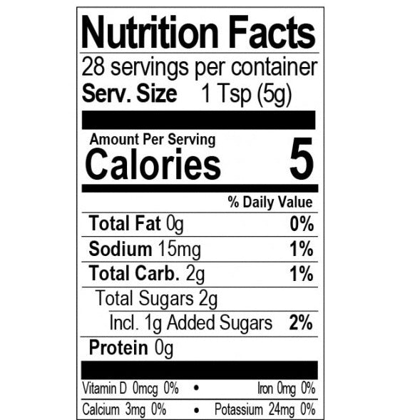 Nutrition facts